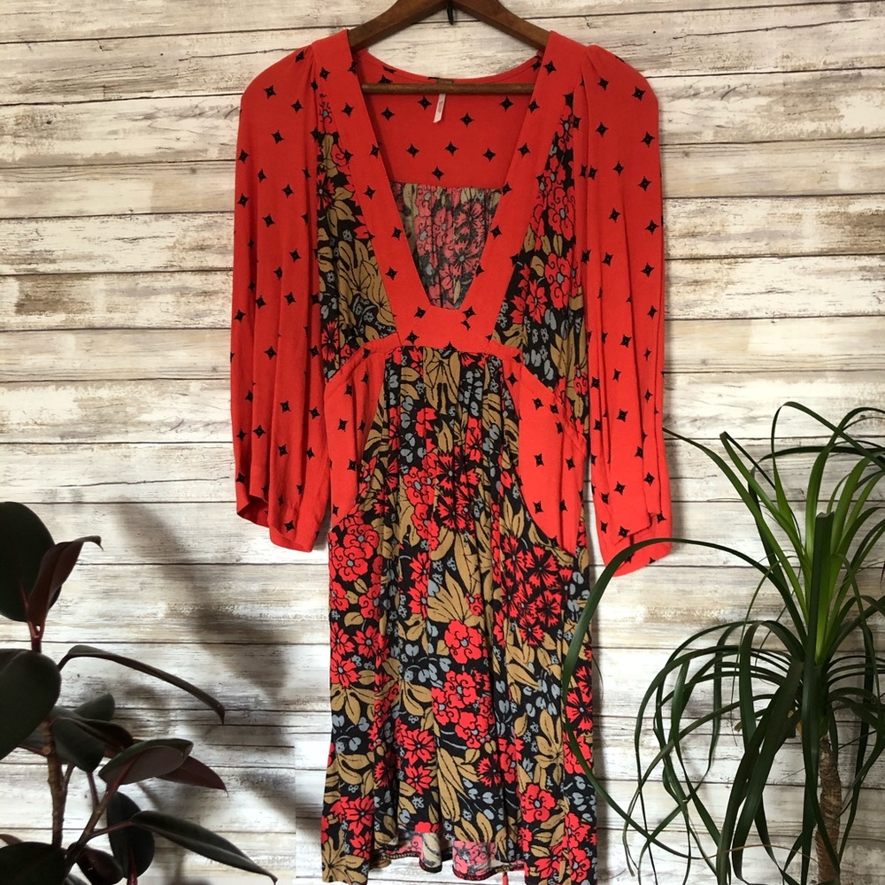 Free people floral tunic dress